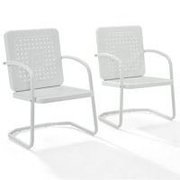 Crosley Bates Chair In White (Set Of Two)