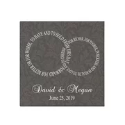 Personalized Wedding Rings Canvas