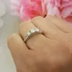 Dazzlingrock Collection 0.90 Carat (ctw) 10k Round Cut Diamond Ladies 3 Stone Engagement Bridal Ring, White Gold, Size 5 - image 3 of 3