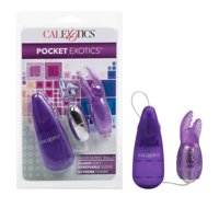 CalExotics Pocket Exotics Multi-Speed Plushy Soft Snow Bunny & Bullet Vibrator - Purple