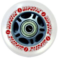 Razor Ripstik Wheels with 76 mm ABEC-5 Bearings Silver/ Red- Polyurethane