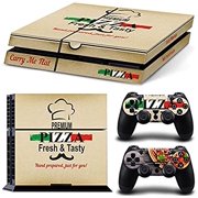Ps4 Playstation 4 Console Skin Decal Sticker Pizza Box + 2 Controller Skins Set