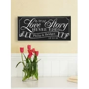 Personalized A True Love Story Canvas, 5" x 11"