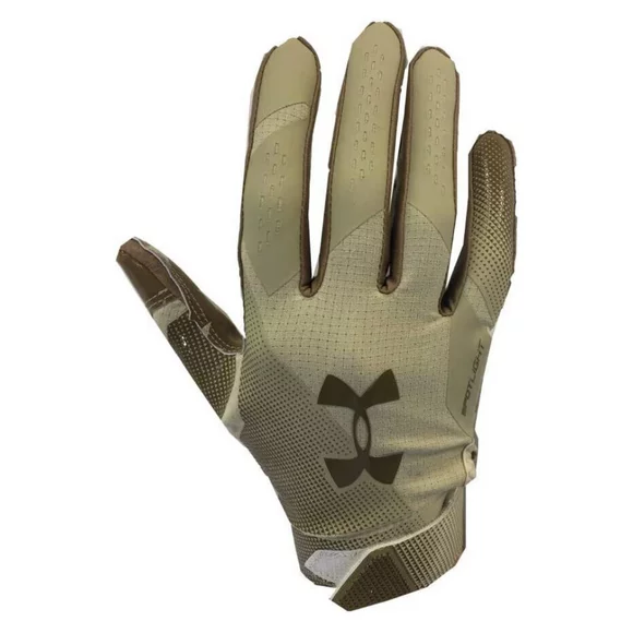 Under Armour New Mens Spotlight Receiver Football Gloves Tan/Brown Size MD