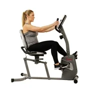 Sunny Health & Fitness Magnetic Recumbent Bike with Device Holder, RPM and Pulse Rate Monitoring - SF-RB4806