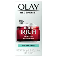 Olay Regenerist Ultra Rich Face Hydrating Moisturizer, Fragrance-Free, Trial Size, 0.5 fl oz
