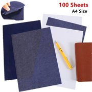 100 Sheets Reusable A4 Dark Blue Carbon Paper Hand Copier Stencil Transfer Paper