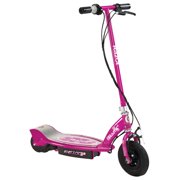 Razor E100 Electric Scooter for Kids Ages 8 and Up - 8" Air-filled Front Tire, Hand-Operated Front Brake, Up to 10 mph and 40 min Continuous Ride Time