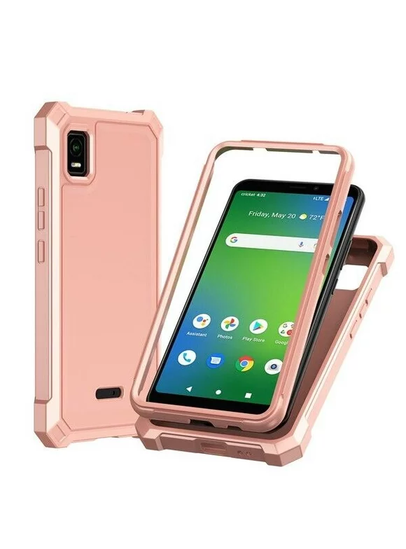 Wydan Case for Cricket Debut Smart, AT&T Calypso 3 Case - [Military Grade] Shockproof Hybrid Heavy Duty TPU Skin Phone Case Cover - Rose Gold