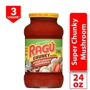 (3 Pack) Rag Super Chunky Mushroom Pasta Sauce, 24 oz.