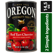 Oregon Specialty Fruit Whole Pitted Red Tart Cherries in Water, 14.5oz