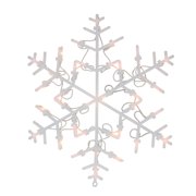 13.5" Lighted Snowflake Christmas Window Silhouette Decoration