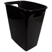 8.6-Gallon Hefty Polished Handled Open Trash Can, Black