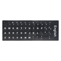 English QWERTY Replacement Keyboard Sticker with Big Letters Non-Transparent Universal for Laptop Notebook