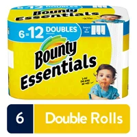 Bounty Essentials Select-A-Size Paper Towels, White, 6 Double Rolls