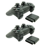 TekDeals 2x Wireless 2.4GHz Dual Shock Game Controller for Sony PS2 Playstation 2
