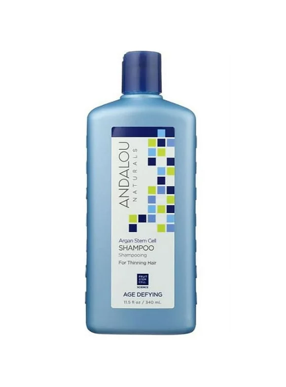 Andalou Naturals Shampoo, Age Defying, For Thinning Hair, Argan Stem Cell, 11.5 fl oz (340 ml)