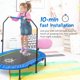 image 0 of Indoor Trampoline for 2 Kids, Parent-Child Twins Trampoline for Toddlers with Adjustable Handle and Safety Pad,Home Gym Exercise Trampoline for Boys Girls, Cardio Trainer, Blue