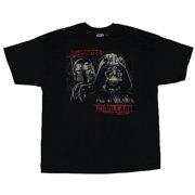 Star Wars Mens Tall T-Shirt - The Hunter The Villain Boba Fett & Darth Vader