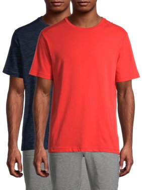 Athletic Works Men's and Big Men's Tri Blend Tee 2 Pack, up to Size 5XL