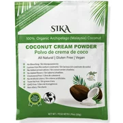 SIKA Coconut Cream Milk Powder Vegan, 100% Malaysia Coconut,  Organic, 1.76oz (50g) Pack