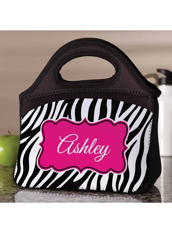 Personalized Sassy Zebra Lunch Bag