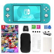 Nintendo Switch Lite in Turquoise with Mario Kart 8 Deluxe and 11 in 1 Accessories Kit