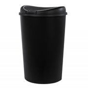 12.8-gal Hefty Semi-Round Touch Lid Trash Can, Black