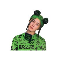 Disguise Billie Eilish Girls Green and Black Double Bun Halloween Costume Wig