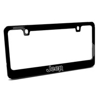 Jeep Outline Black Metal License Plate Frame