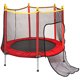 image 10 of 54 Inch Large Kids Trampoline with Mesh Enclosure,Toddler Enclosed Trampoline Children Bouncing Exercise Jumping Bed,Support Up to 220Lb, Best Gift for Kids
