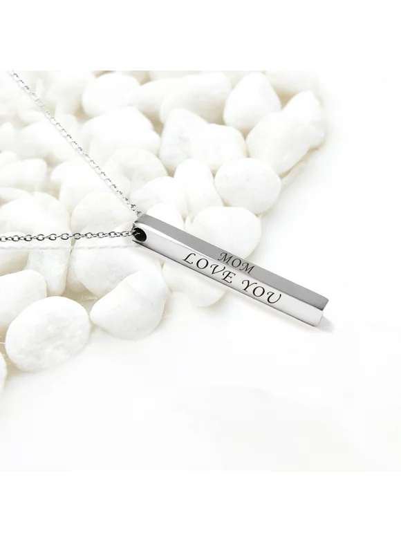 Gift for Boyfriend, Personalized Couples Bar Necklace Gift for Husband Couples, Boyfriend Gift, Anniversary Couples Gift