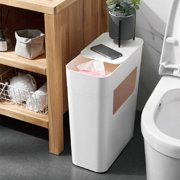2 in 1Trash Can Garbage Bin 13.5L+3L Detachable Multifunctional Storage Organizer Waste Bin Box Waste Dustbin with 4 Wheels for Toilet  Bathroom Living Room