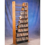 Solid Oak 9 Row Dowel CD Rack