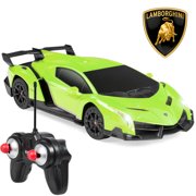 Best Choice Products 1/24 Scale RC Sport Racing Car w/ 27MHz Remote Control, Head and Taillights, Shock Suspension, Fine Tune Adjustment - Green