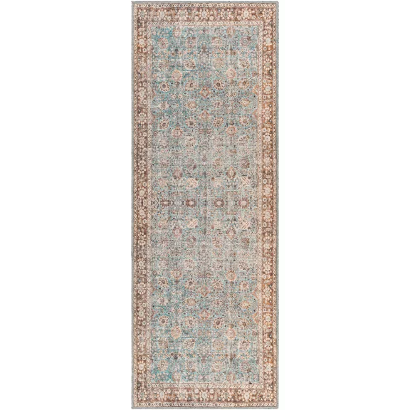 Art of Knot Cadarn Beige Traditional 2'6" x 8' Machine Washable Runner Area Rug