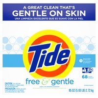 Tide Free & Gentle, 68 Loads Powder Laundry Detergent, 95 oz