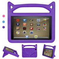 Fire 7 Tablet Case,Fire 7 Kids Case-Dinines Kids Shock Proof Protective Cover Case for Tablet (Compatible with 9th Generation 2019/7th Generation 2017) Purple