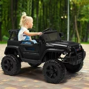 Winado 12V Ride On Truck Kids Electric Rechargeable Battery Powered Car w/ 2.4G RC - Black