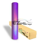 EZAUTOWRAP Holographic Purple Rainbow Neo Chrome Car Vinyl Wrap Vehicle Sticker Decal Film Sheet With Air Release Technology