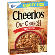 Cinnamon Oat Crunch Cheerios, Cereal with Oats, 26 oz