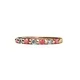 Pink Tourmaline and Diamond 7 Stone Wedding Band 0.22 ct tw in 14K Rose Gold.size 8 - image 3 of 7