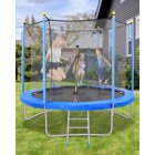 MaxKare 8 FT Trampoline with Enclosure Safety Net & Spring Cover, 300-500 LBS Weight Capacity