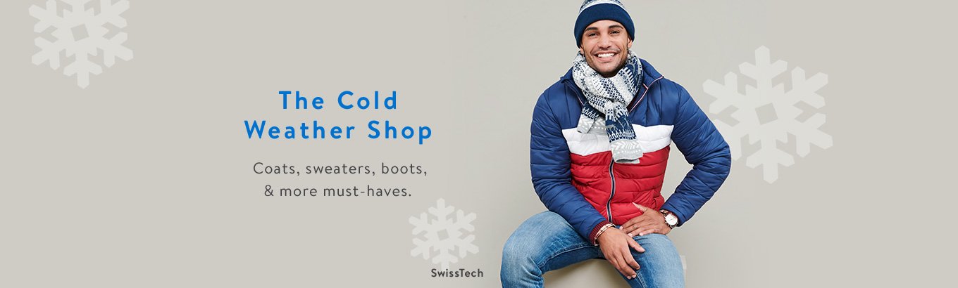 The Cold Weather Shop. Coats, sweaters, boots, and more must-haves.