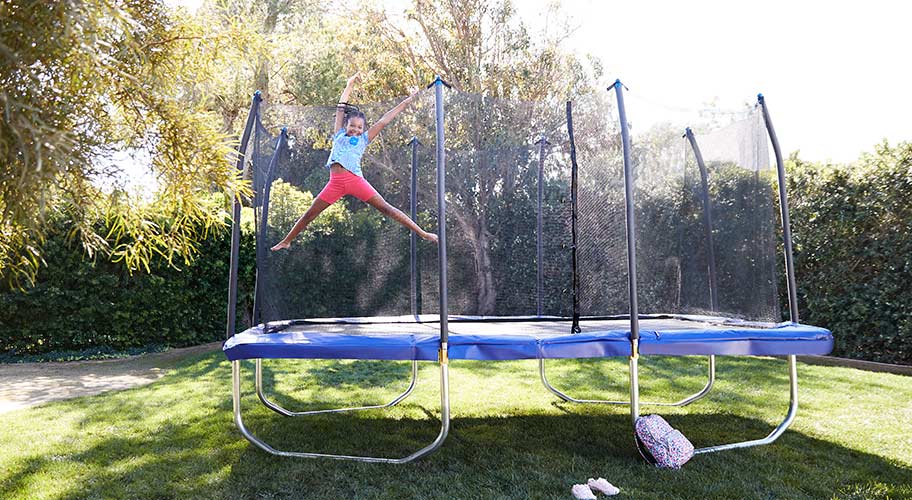 Bounce into summer. The sunshine's here, so head outside & reach for the sky. Boost your backyard fun with a new trampoline that's guaranteed to make you jump for joy.
