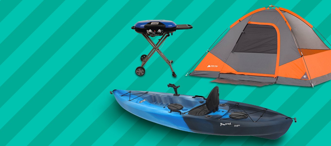 Outdoorsy gifts. Choose from kayaks, grills, and much more.