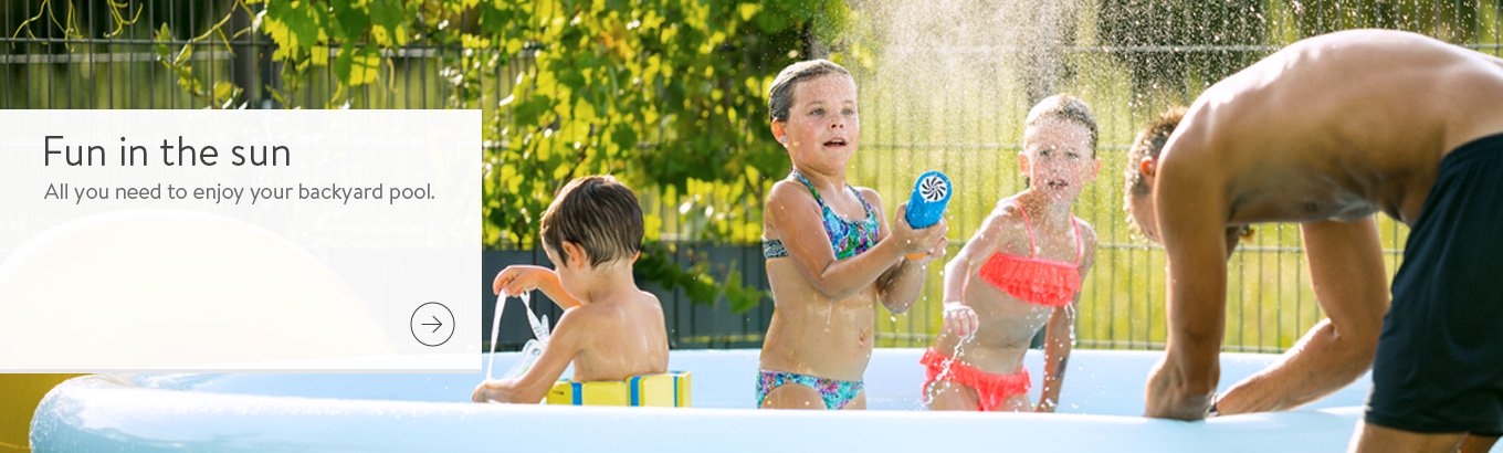 Fun in the sun. All you need to enjoy your backyard pool.