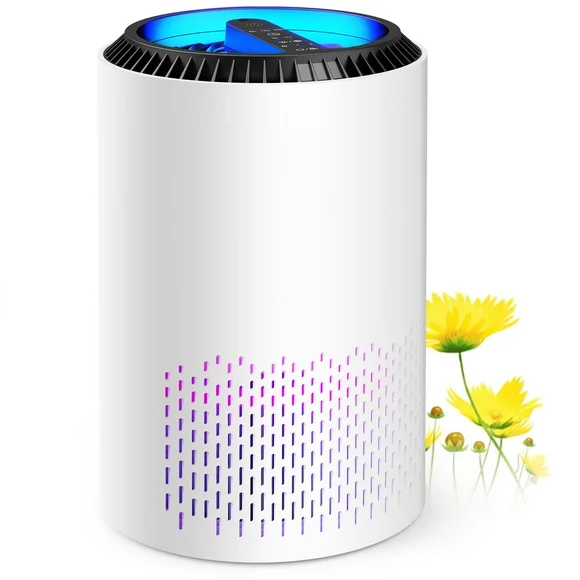 ALROCKET HEPA Air Purifier with Light Extra Large Room (312 Sq. Ft), White