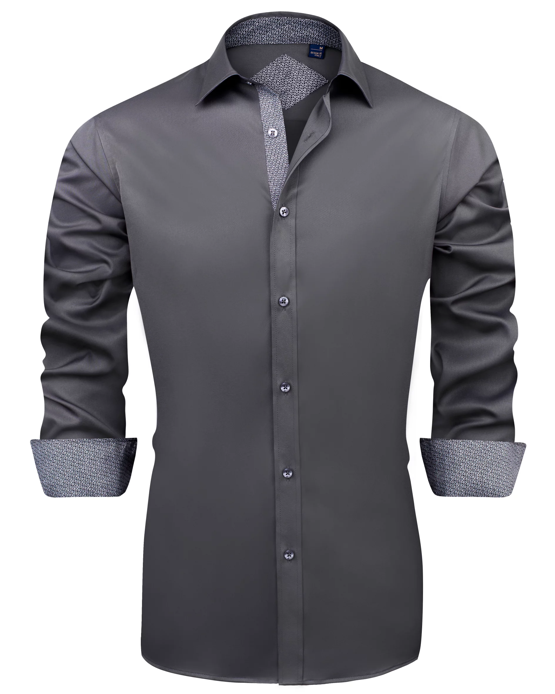 Alimens & Gentle Mens Long Sleeve Stretch Dress Shirts Casual Button Down Shirt