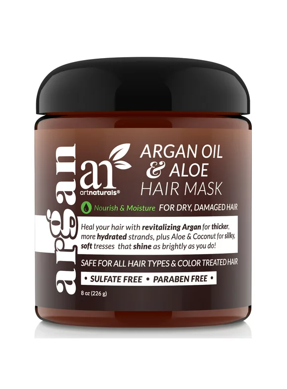 ArtNaturals Argan Shine Enhancing Deep Conditioning & Moisturizing Hair Mask with Jojoba Oil, 8 oz